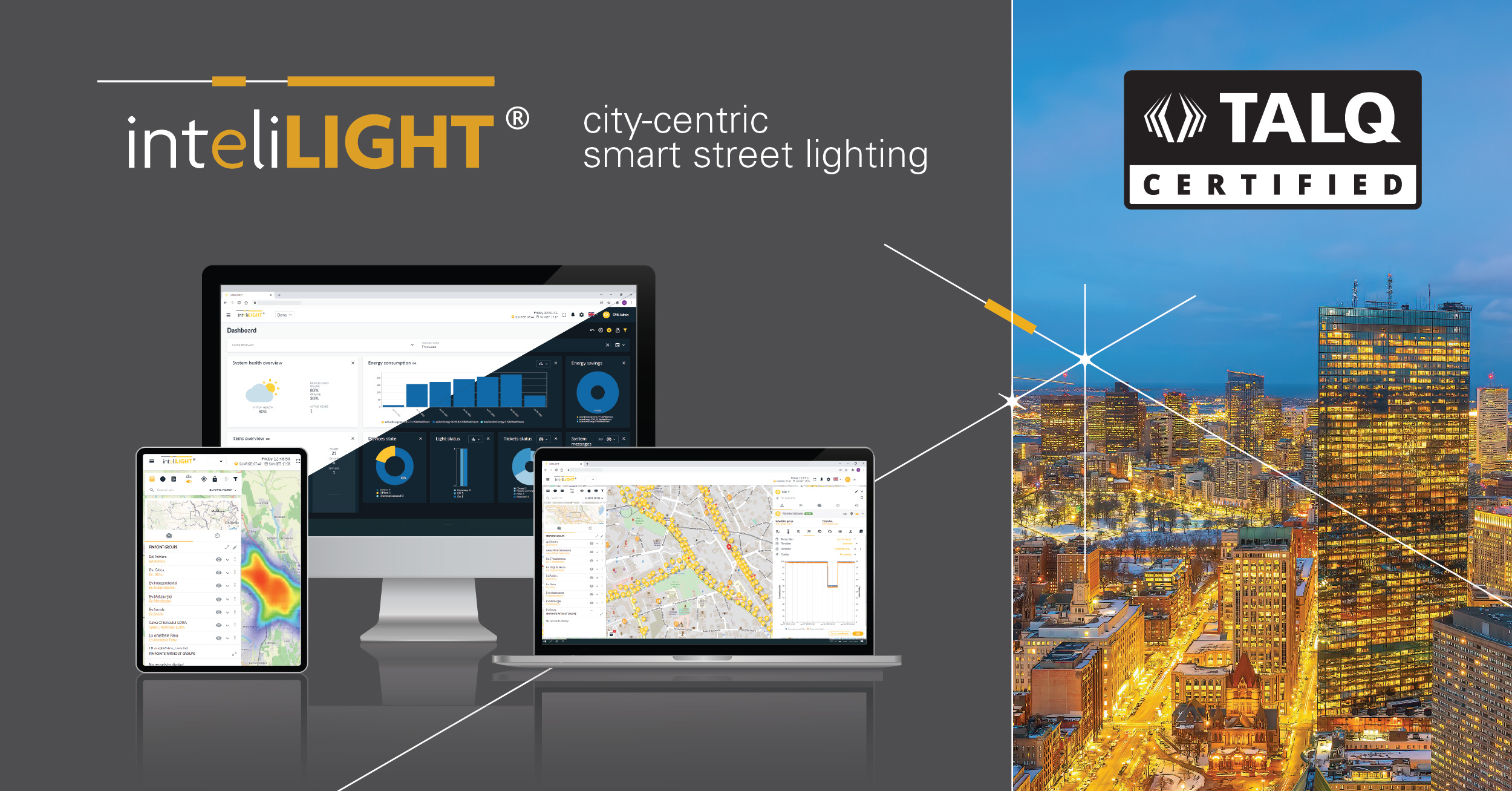 Flashnet’s smart street lighting solution, re-certified by TALQ
